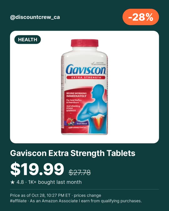 Gaviscon Extra Strength Tablets, -28%