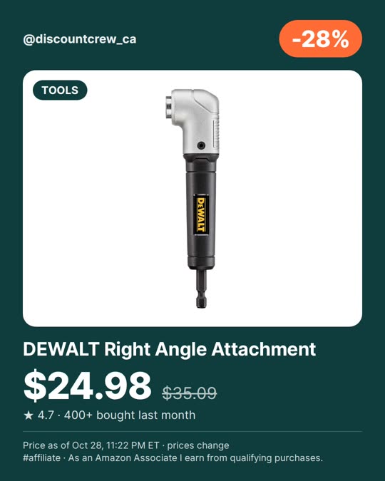 DEWALT Right Angle Attachment, -28%