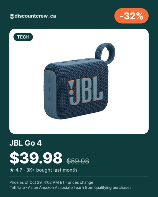 JBL Go 4, -32%