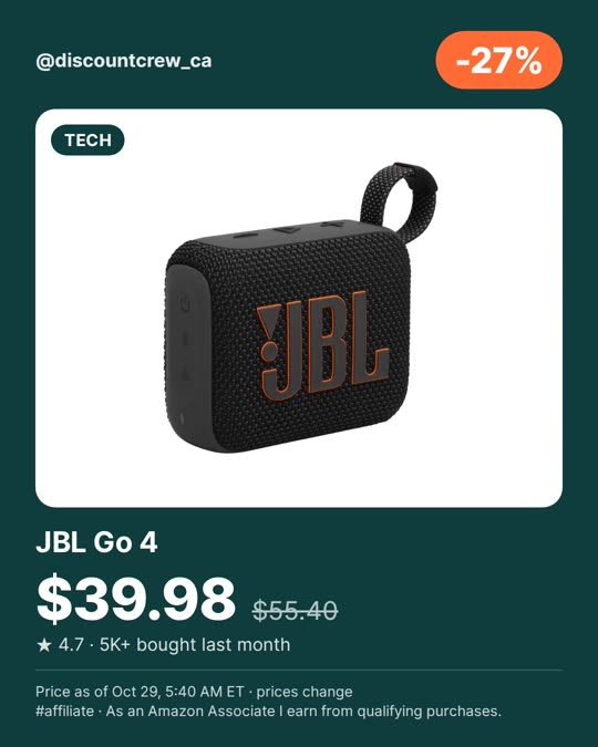 JBL Go 4, -27%