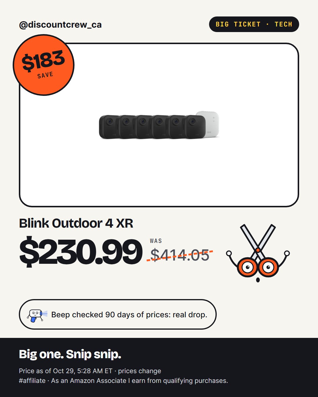 Blink Outdoor 4 XR, Save $183