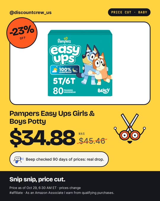 Pampers Easy Ups Girls & Boys Potty, -23%
