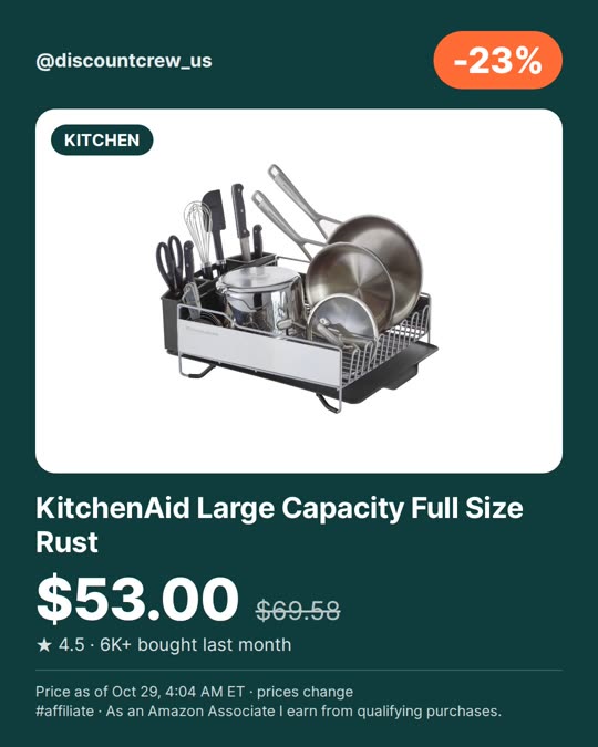 KitchenAid Large Capacity Full Size Rust, -23%