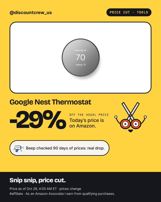 Google Nest Thermostat, -29%