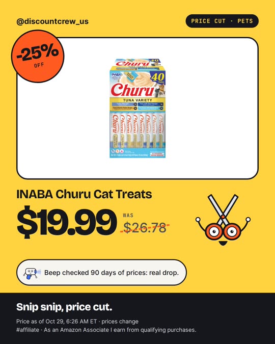 INABA Churu Cat Treats, -25%
