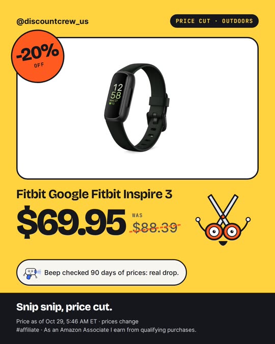 Fitbit Google Fitbit Inspire 3, -20%