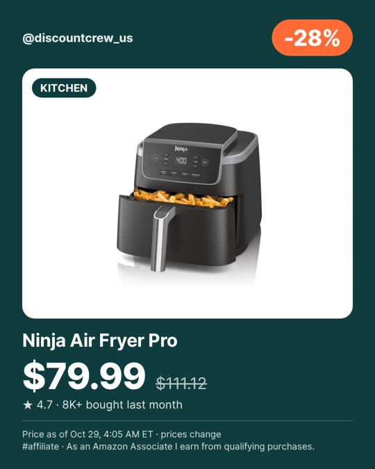 Ninja Air Fryer Pro, -28%