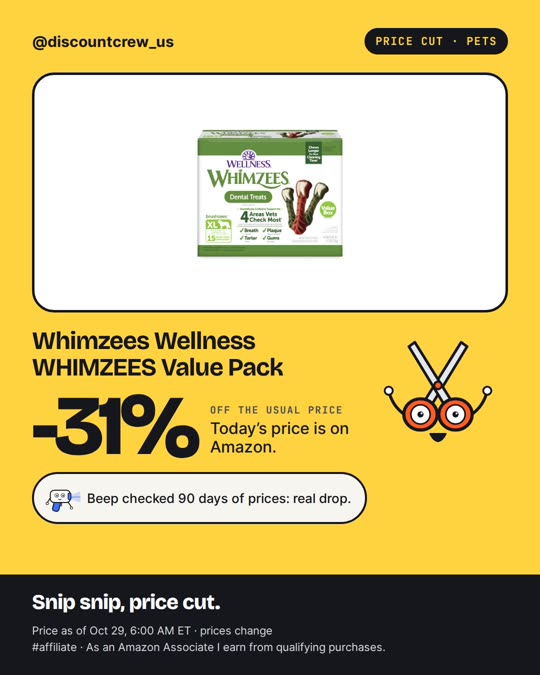 Whimzees Wellness WHIMZEES Value Pack, -31%