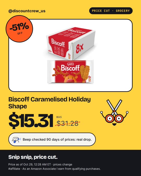 Biscoff Caramelised Holiday Shape, expired